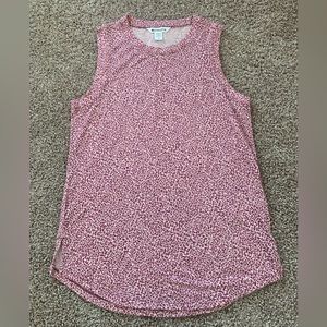 Athleta breezy tank pink cheetah print